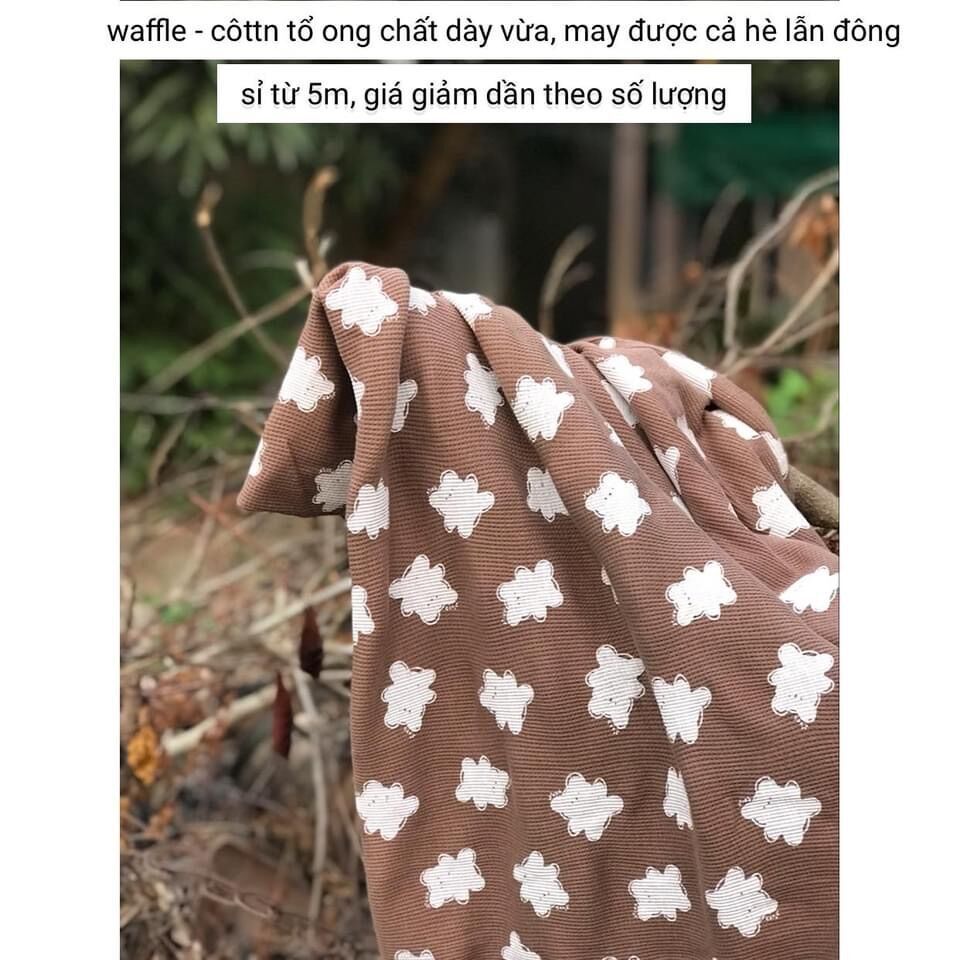 Vải Cotton Waffle cho bé T02/22