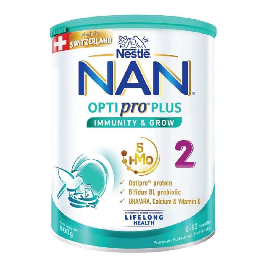 Sữa bột nan hmo optipro số 2 800g