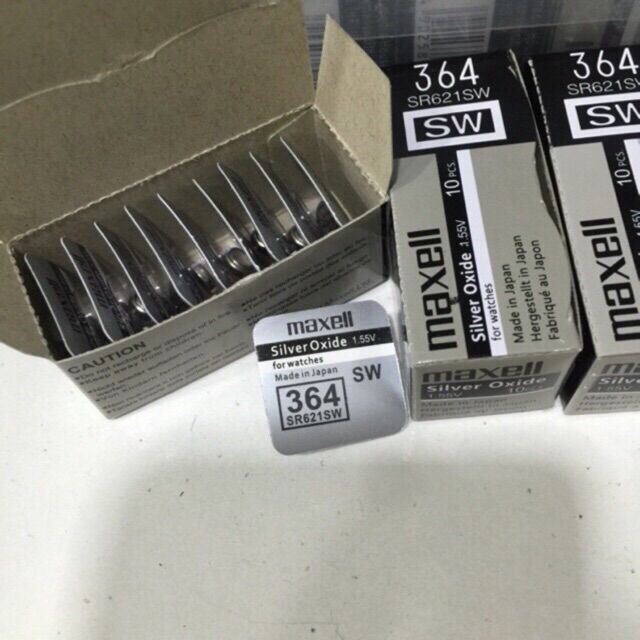 Pin đồng hồ maxell sr621sw 364 lr621 621 vỉ 1 viên chính hãng nhật bản 1.55v