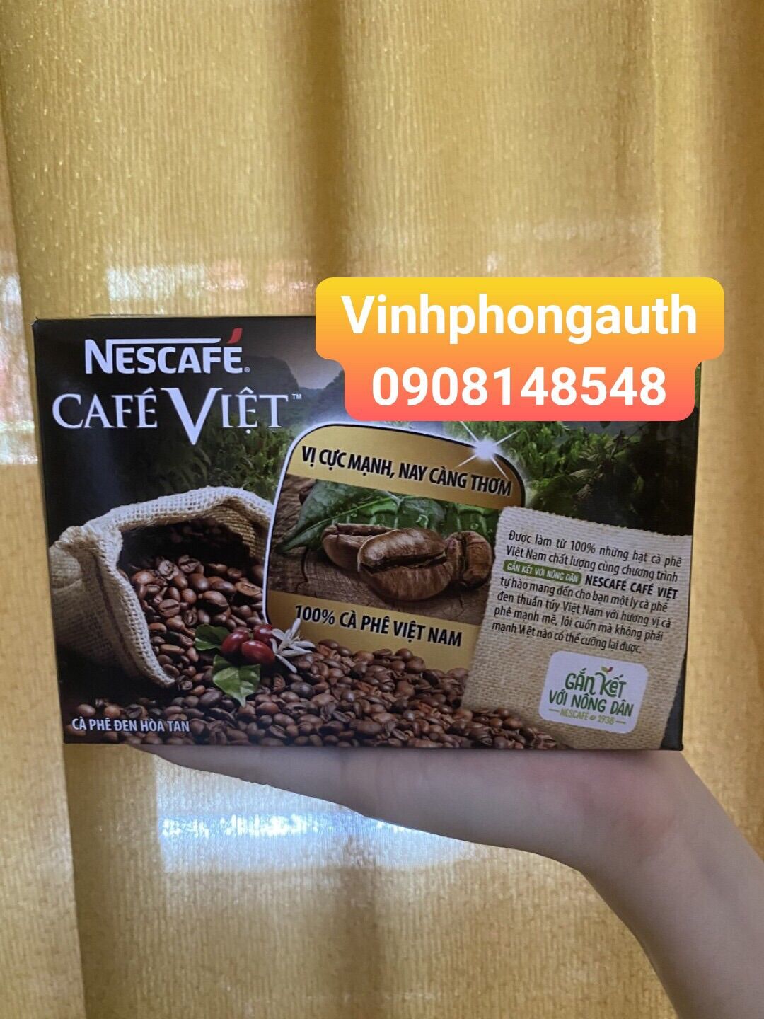 Cà Phê Đen Hoà Tan Cafe Việt NesCafe 240g (hộp 15 gói)