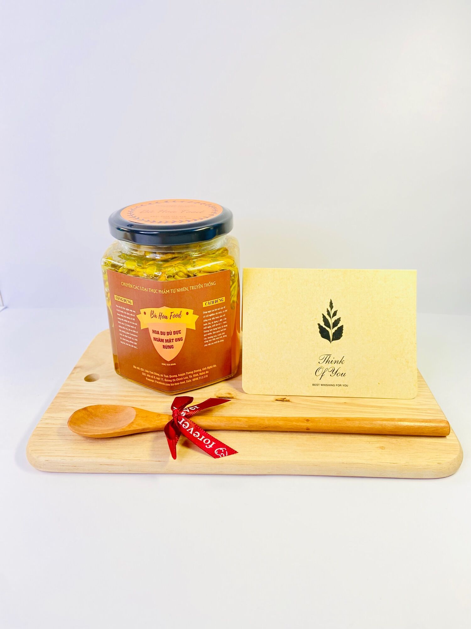 Hoa đu đủ đực ngâm mật Ong rừng tự nhiên 700gr