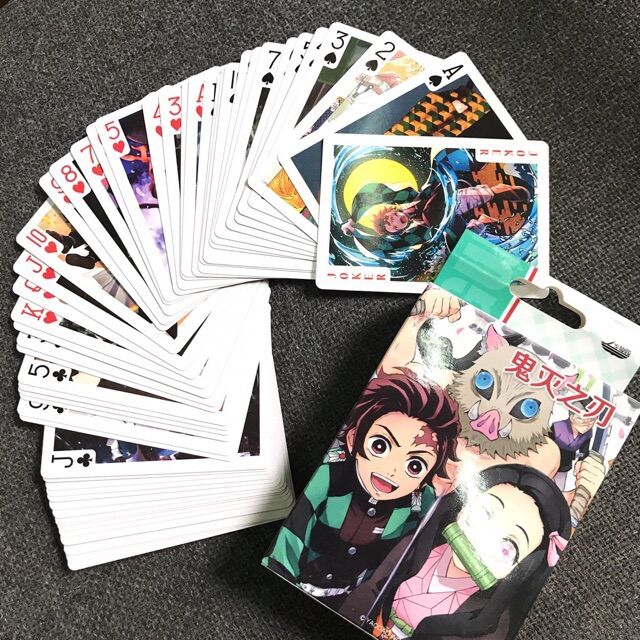 Bộ bài tây kimetsu no yaiba 54 ảnh khác nhau/ bộ tú lơ khơ anime kimetsu no yaiba
