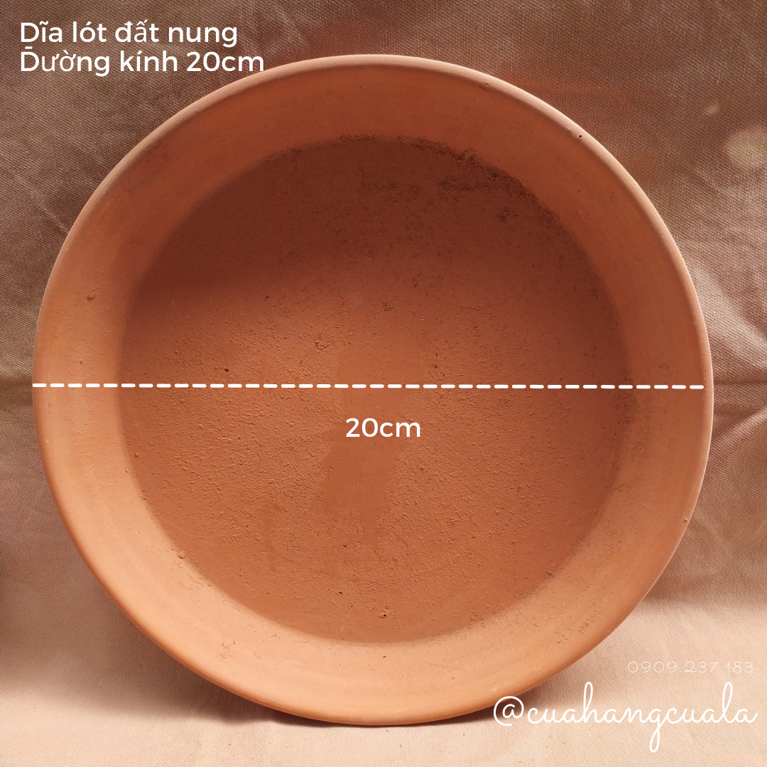 Dĩa lót chậu đất nung trồng cây (đủ size 5 - 32cm)