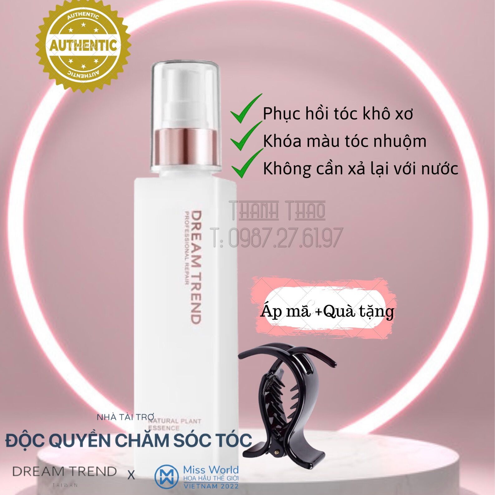 [HCM]DƯỠNG TÓC AHA DREAM TREND HỒNG