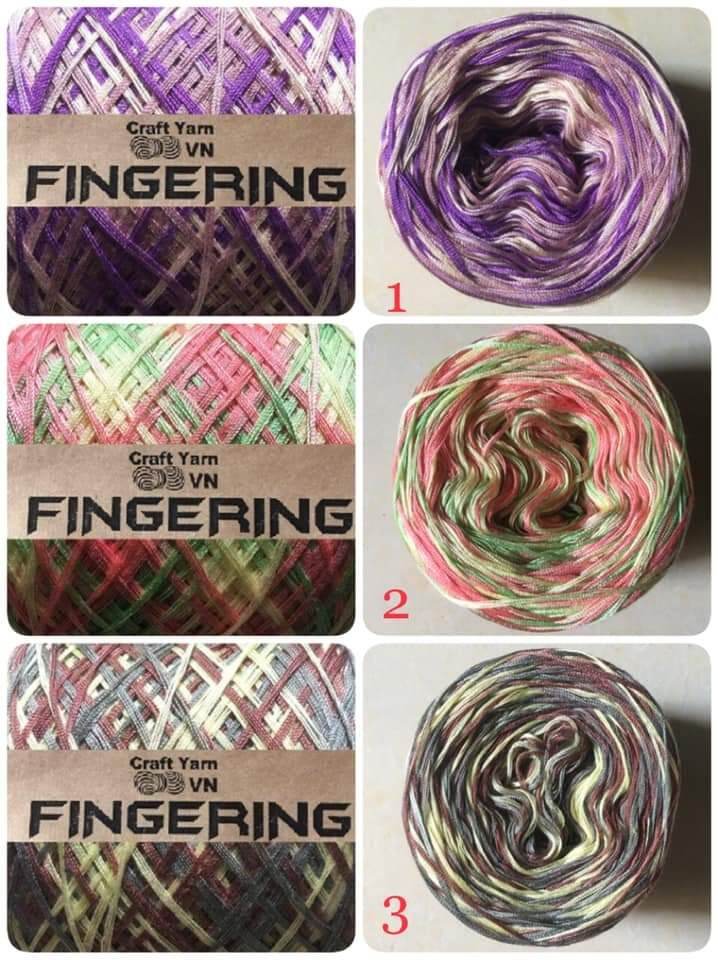 SỢI COTTON FINGERING MÀU LOANG