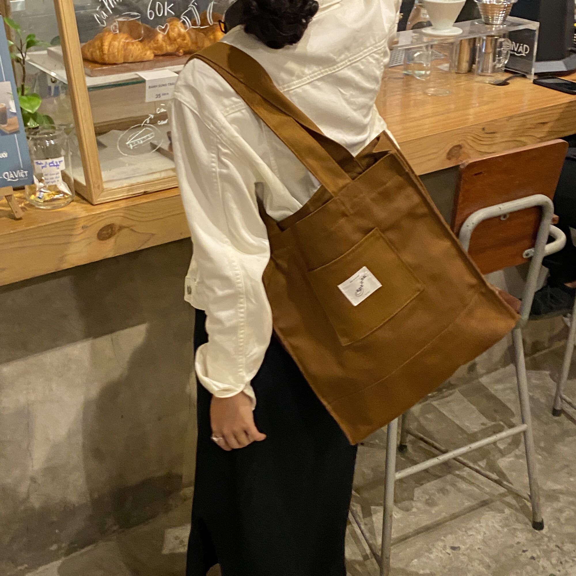 TÚI VẢI CANVAS SPOOON BOX BAG MÀU PEANUT BUTTER