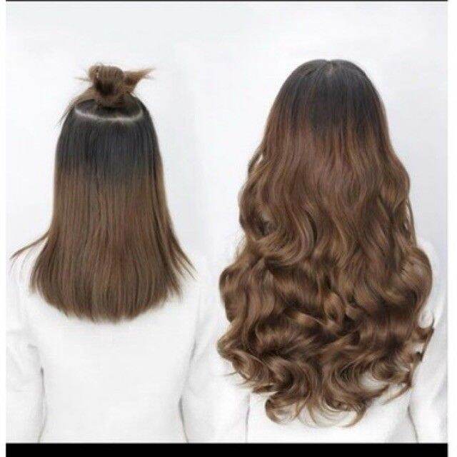 Tóc giả kẹp 6 phím xoăn dài 60cm[MẪU MỚI NHẤT]