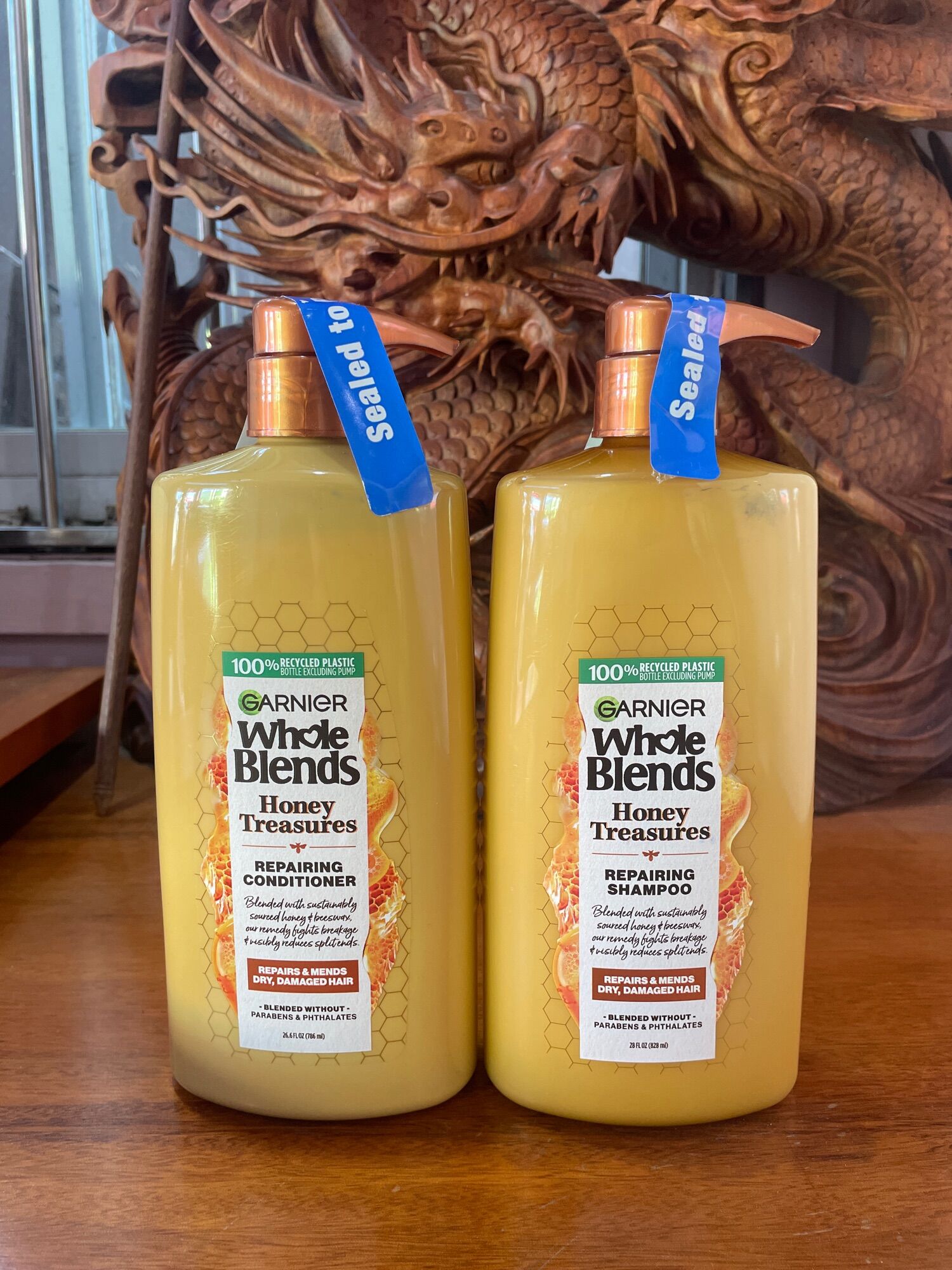 (Nhập từ Mỹ, Air, có Bill) Dầu gội và xả Garnier whole blends Honey