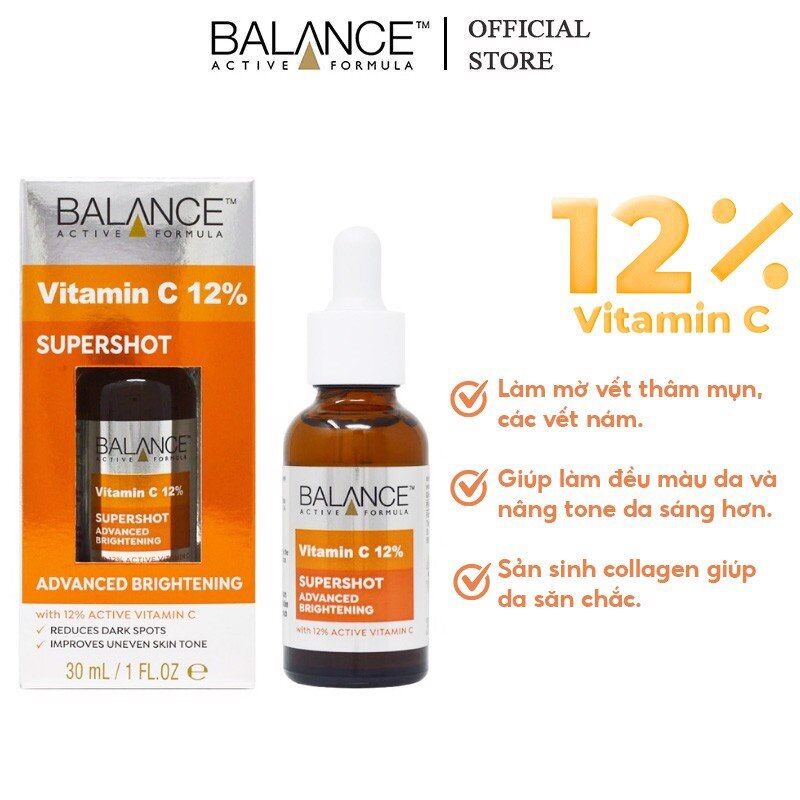 Serum vitamin C BALANCE Tinh chất sáng da mờ thâm mụn