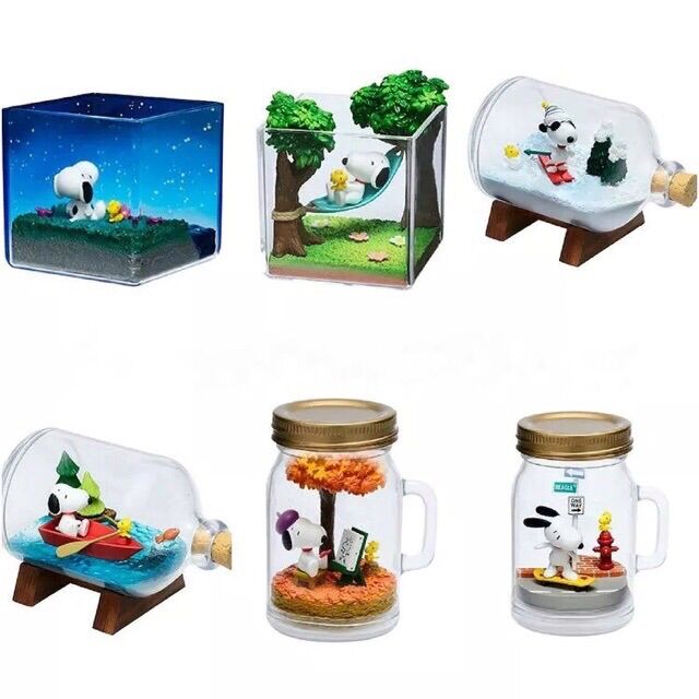 Bộ 6 Snoopy Terrarium On Vacation