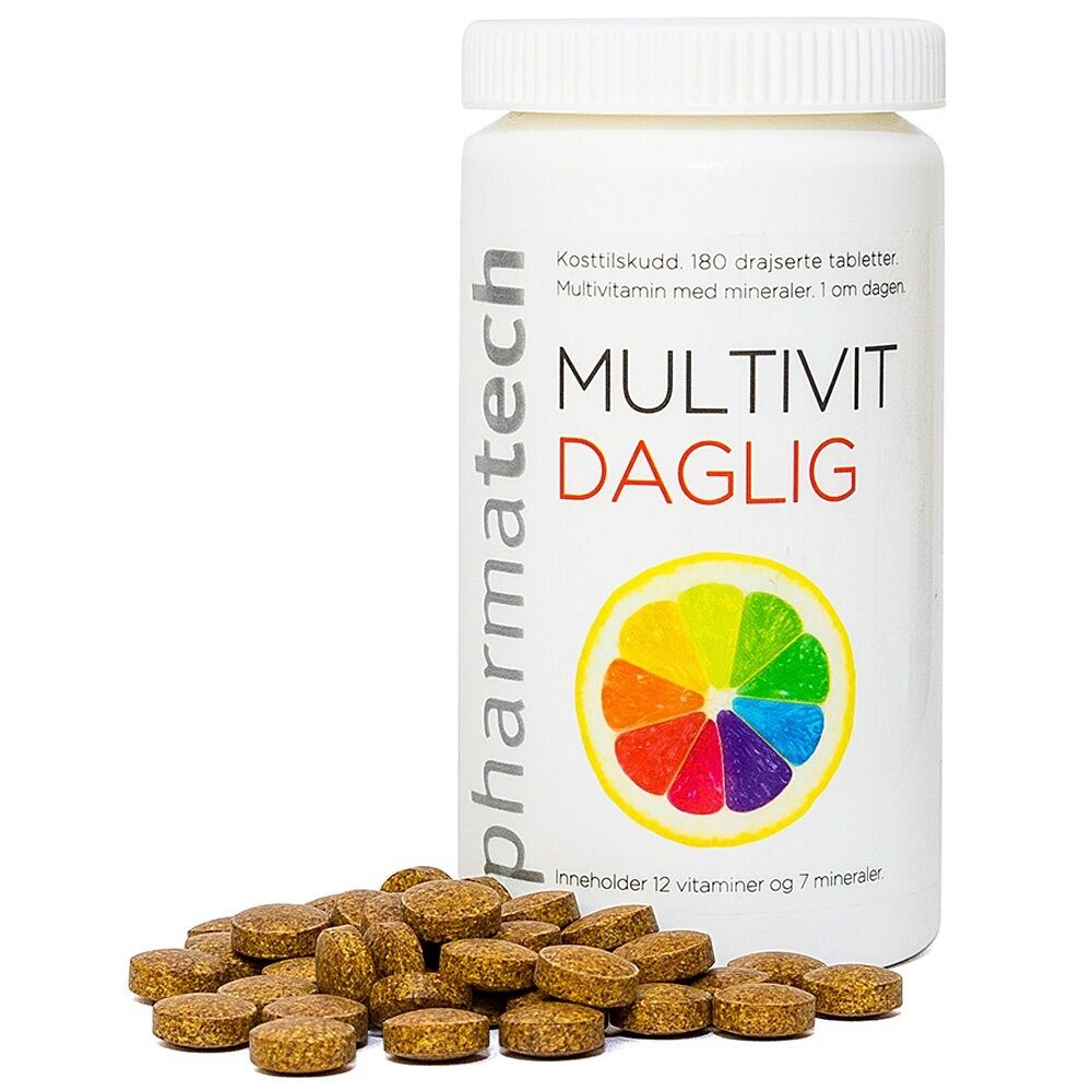 Viên uống bổ sung vitamin và khoáng chất Pharmatech Multivit Daglig 180v