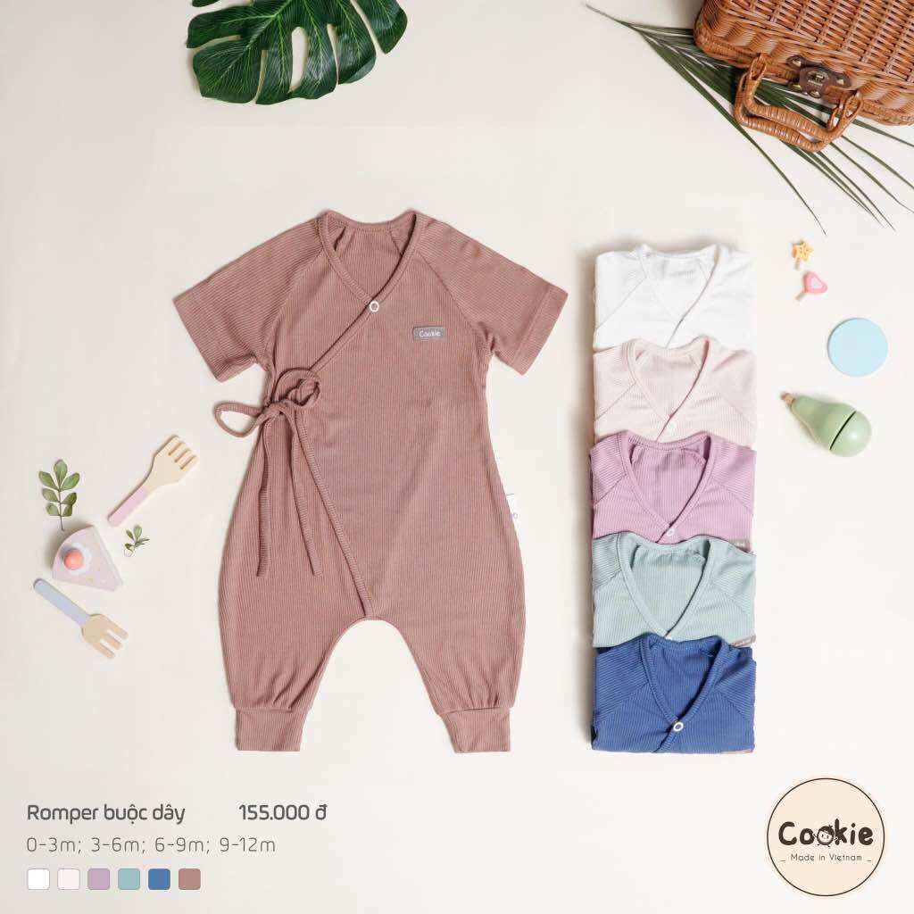 Cookie - Bộ Romper vạt chéo 0-3m
