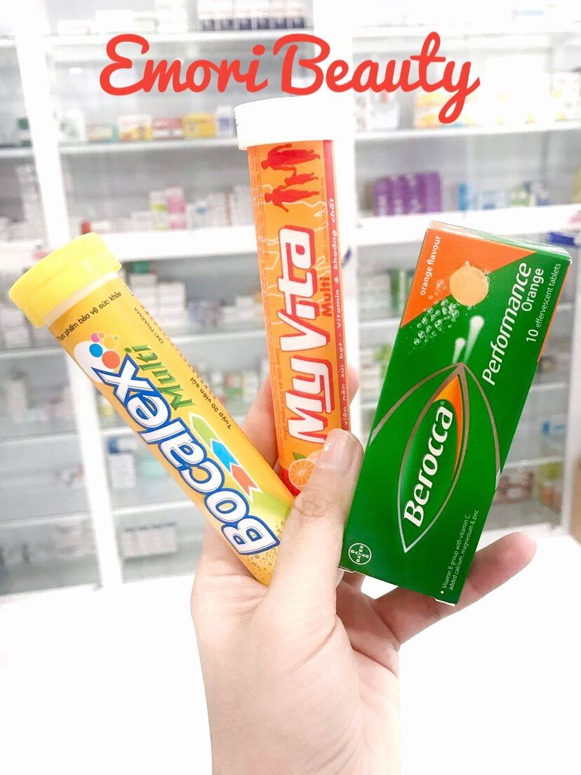 Vitamin C Sủi Berocca Myvita Bocalex Full Tuýp Emori Beauty_
