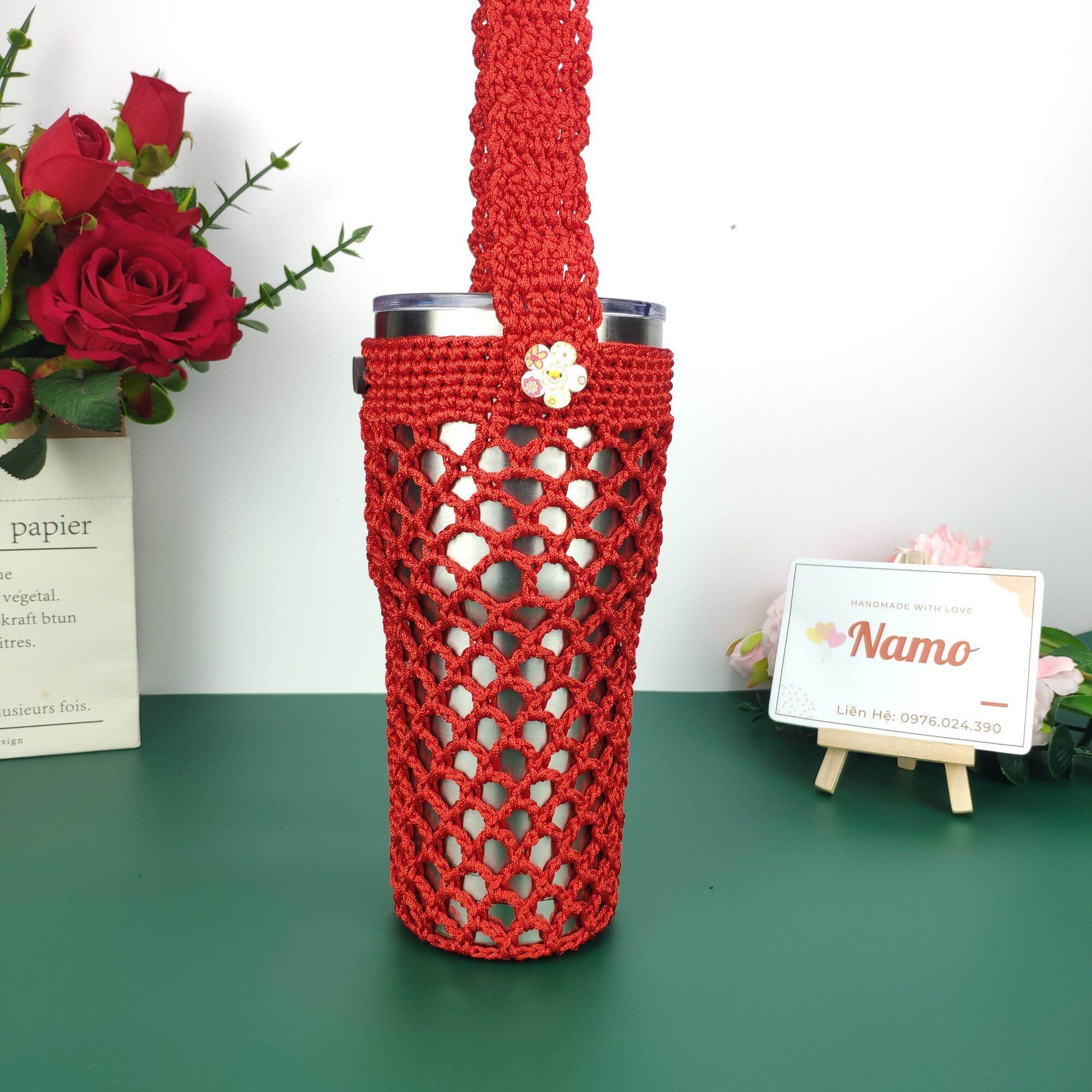 Túi đựng ly giữ nhiệt size 900ml handmade
