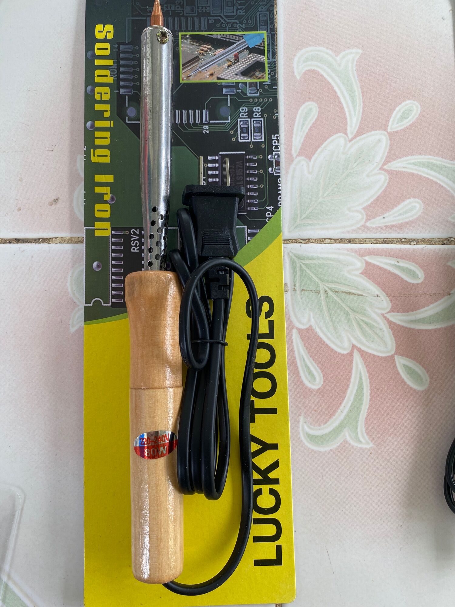 Mỏ hàn chì cán gỗ Lucky 40w, 60w, 80w