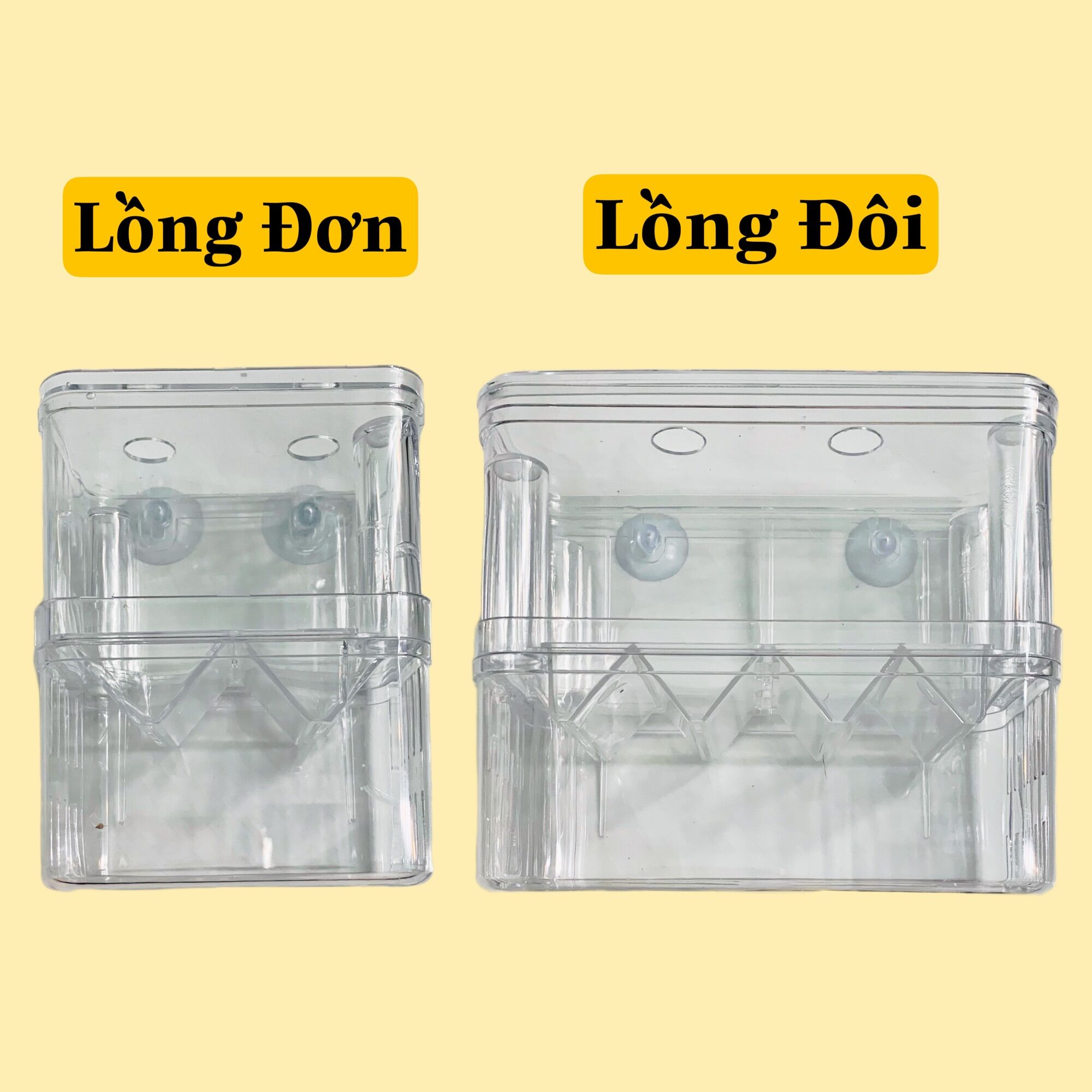 Lồng đẻ mica 2 kích cỡ - dưỡng cá , tách cá đẻ