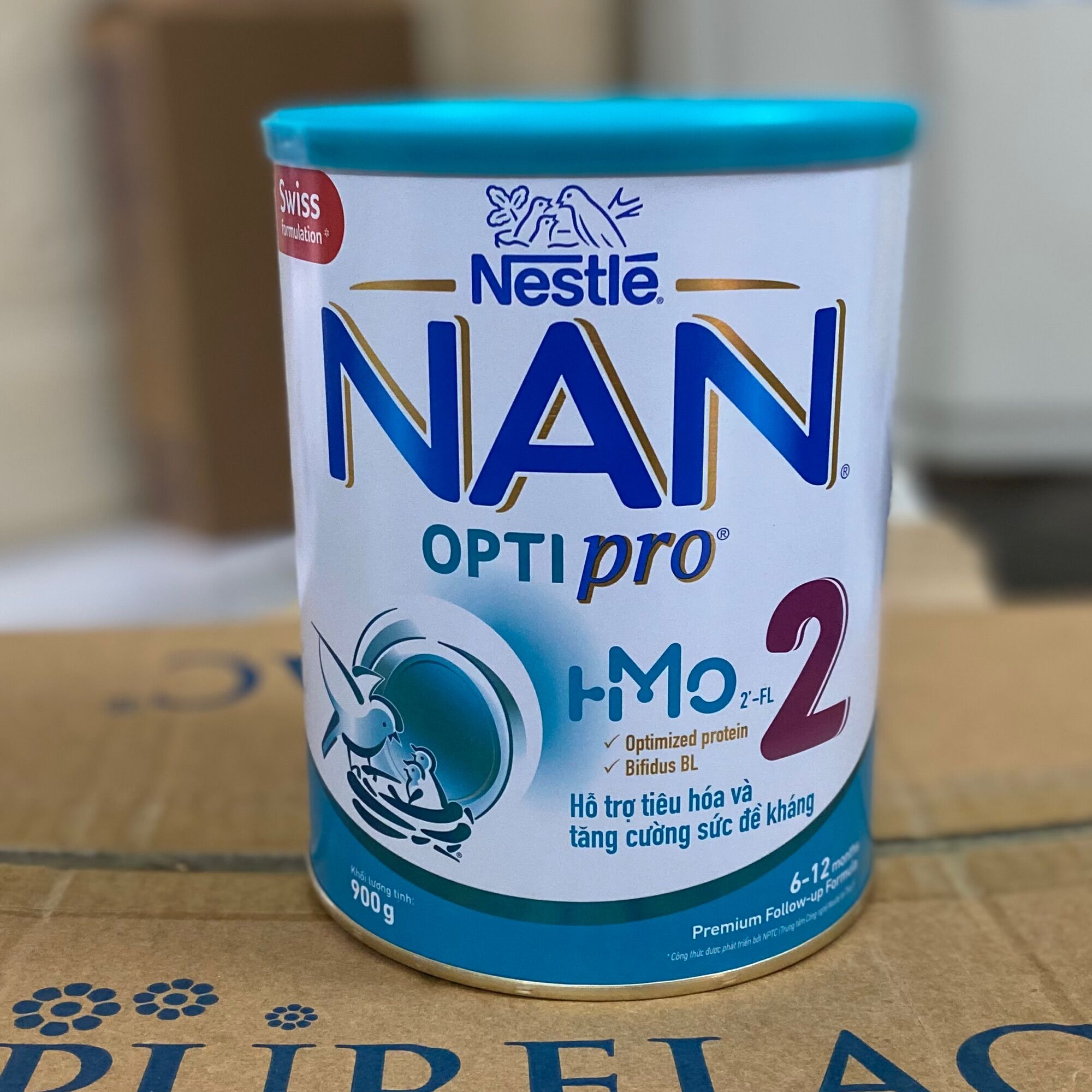 COMBO 2 LON SỮA NAN OPTIPRO HMO SỐ 2 LON 900g (mẫu mới)