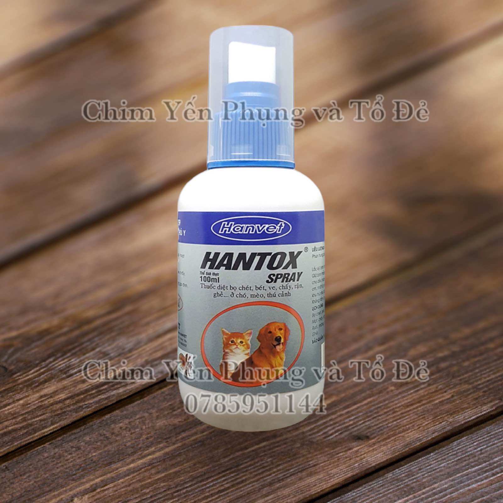 Hantox spray -xịt trị ve ghẻ, bọ chét cho chó mèo