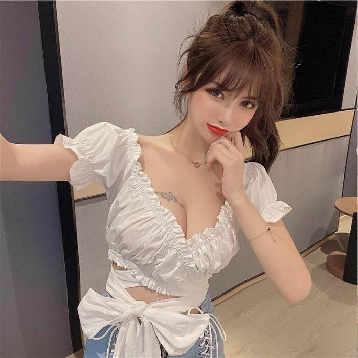 [HCM]Áo kiểu bèo chéo buộc eo