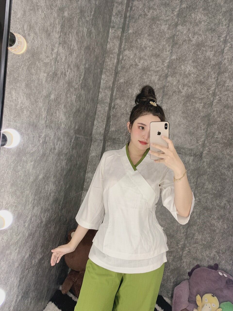 Đồ lam đi chùa nữ vải Linen, đồ phật tử