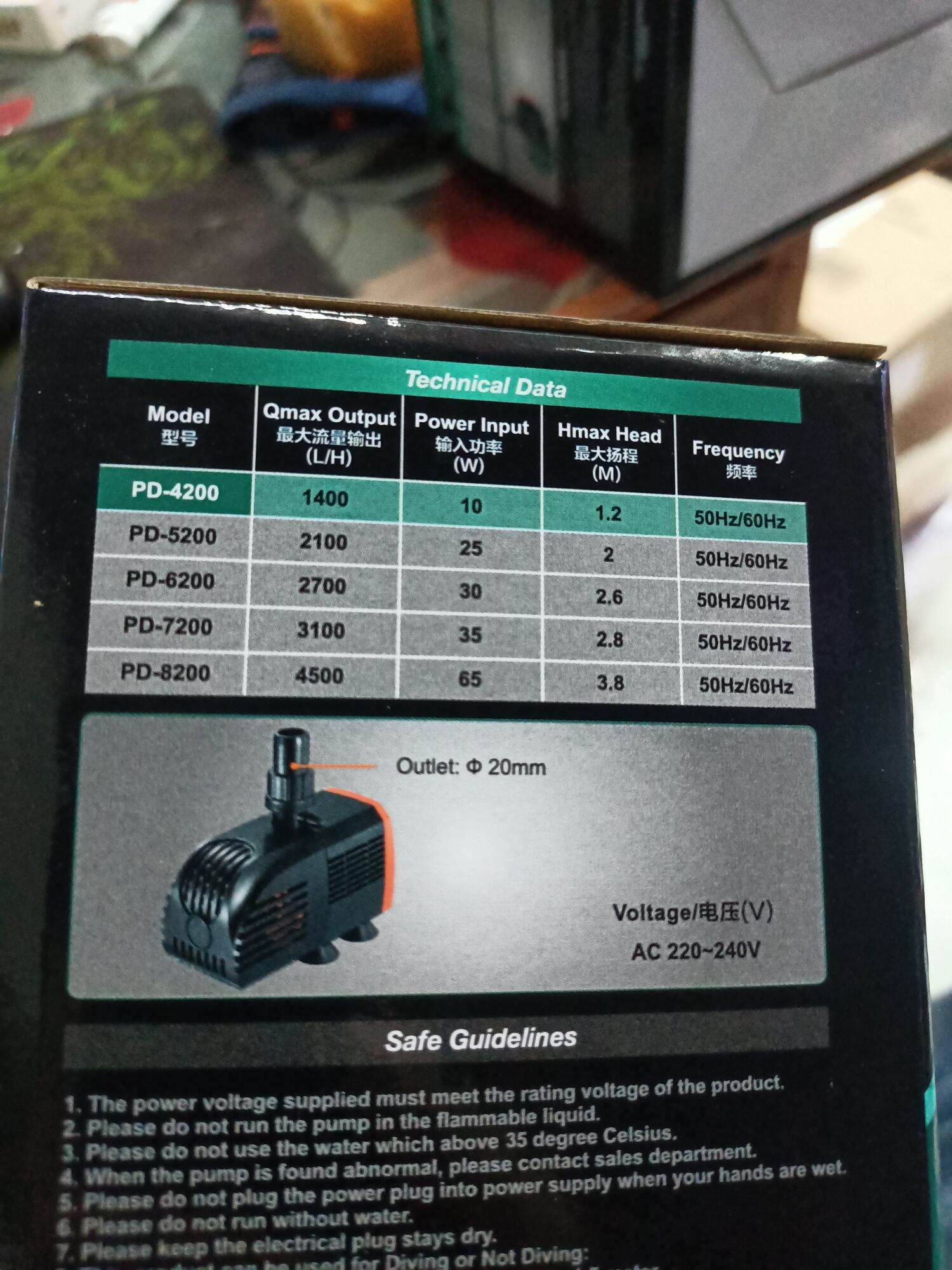 MÁY BƠM CHÌM PERIHA 4200 , MÁY BƠM HỒ CÁ , MÁY BƠM PERIHA