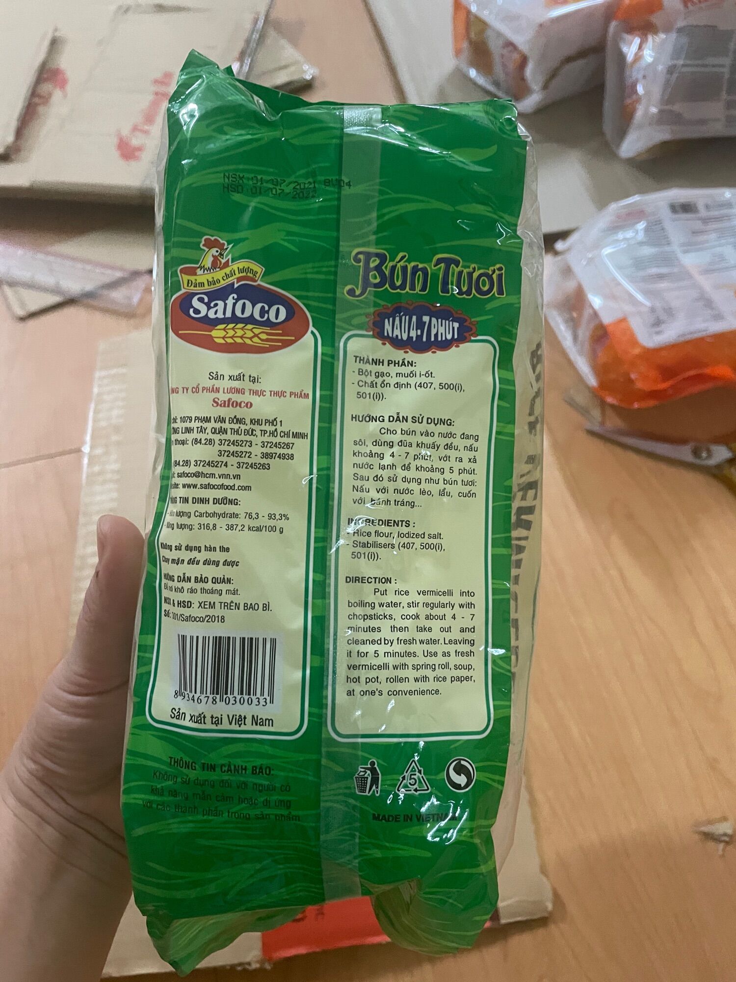 [HCM]Bún Tươi Safoco 300g
