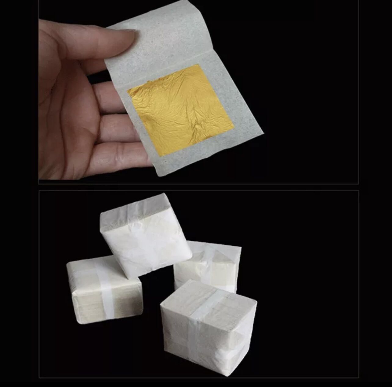 10 Lá vàng 24k thực phẩm ăn được - tinh khiết 99%