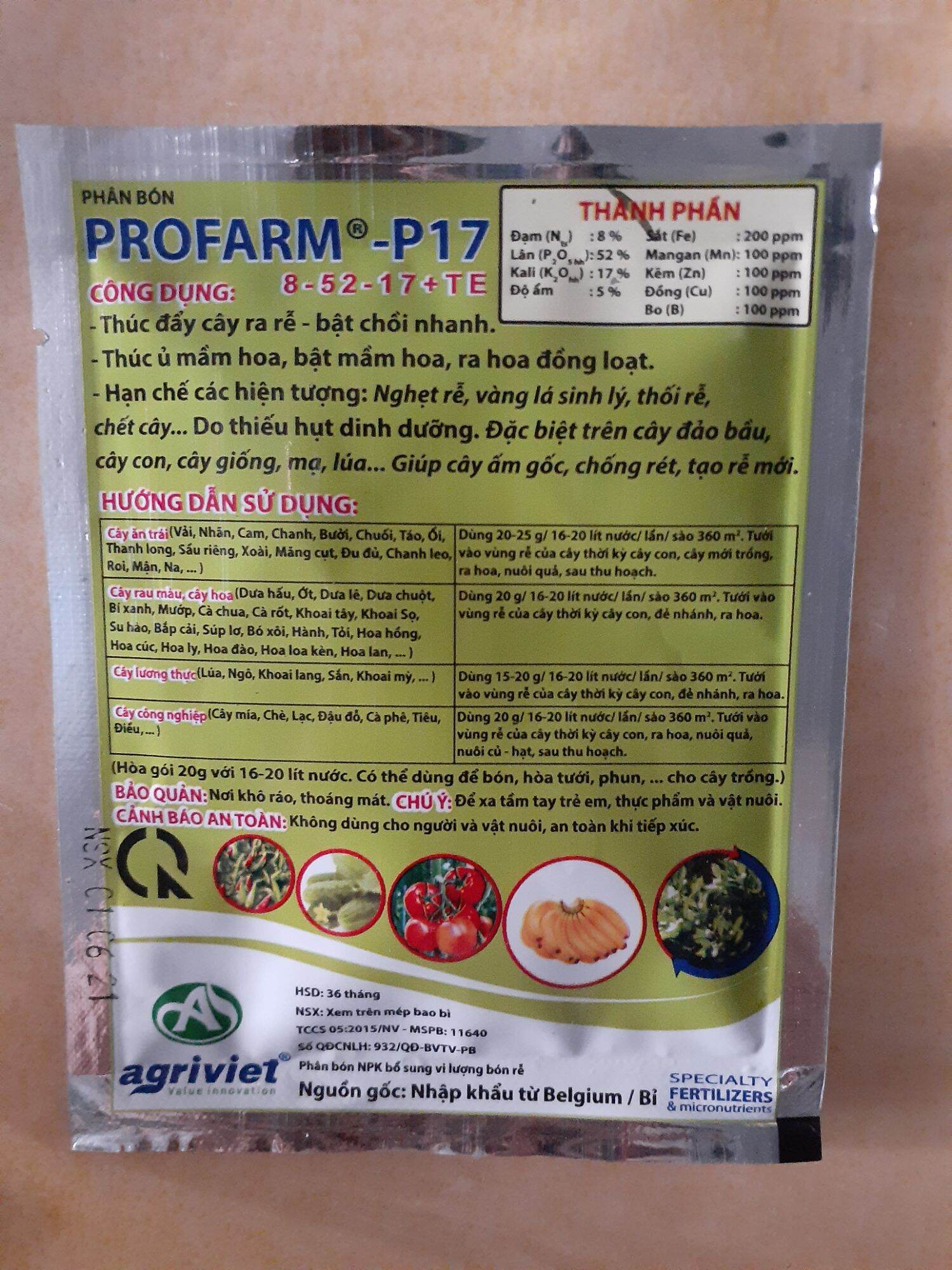 PHÂN BÓN KÍCH RỄ PROFARM- P17 GÓI 20GR