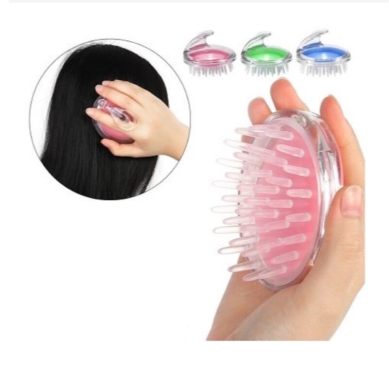 Lược gội đầu massage có gai silicon làm sạch da đầu - Lược massage da đầu gội