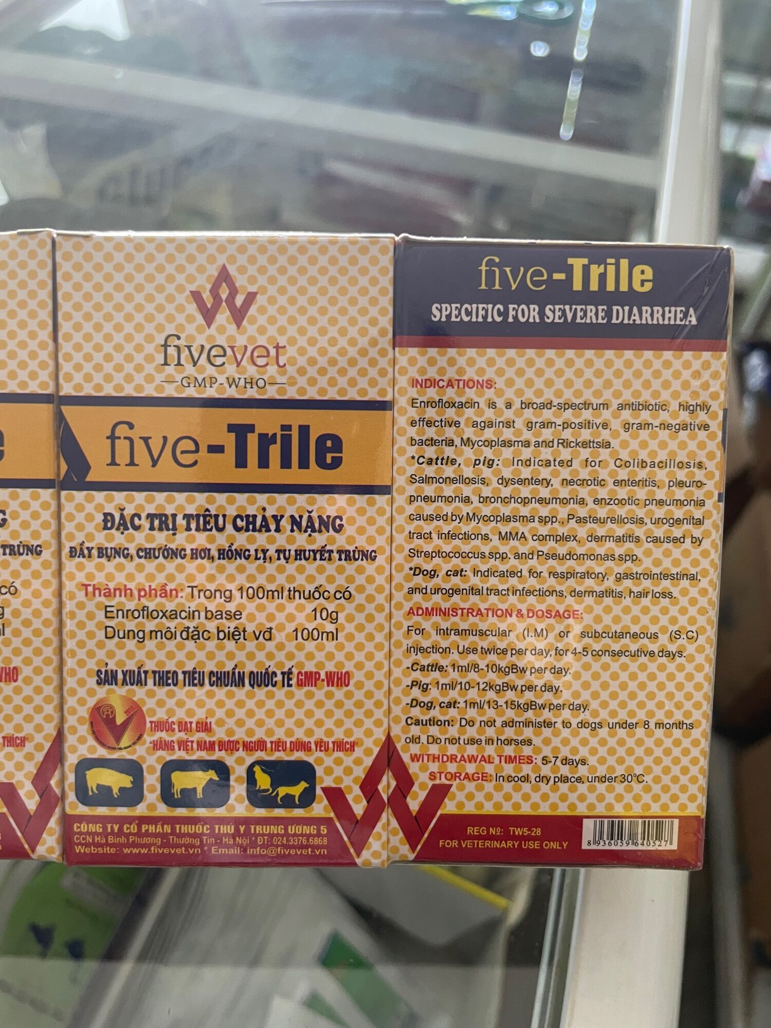 Five trile- tiêu chảy trên heo cai cai sữa 100ml