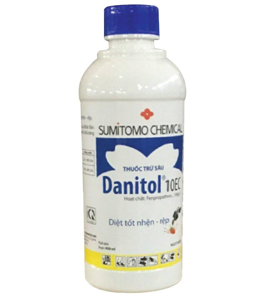 Sản phẩm diệt côn trùng trên cây trồng Danitol 10EC - 450 ml như: Rệp/Bông vải, Nhện đỏ/Cây có múi, Nhện gié, Rầy nâu/Lúa, Nhện long nhung/Nhãn, Vải, Rầy bông xoài/Xoài, Rệp sáp/Cây ăn trái, Sâu xanh ăn lá/Đậu,…