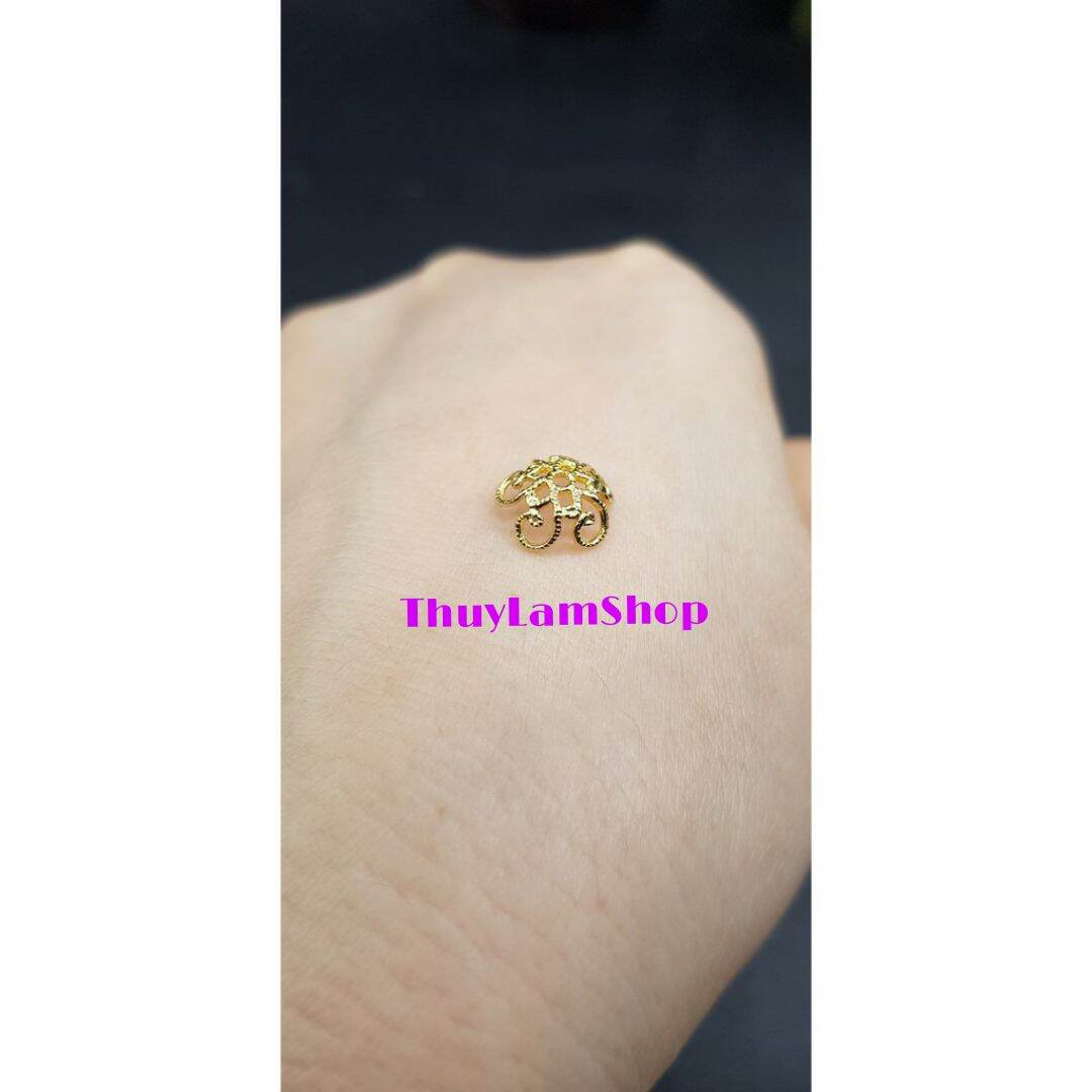 Charm ốp cánh hoa xâu hạt, xâu chuỗi, charm ốp chặn hạt, charm phối vòng