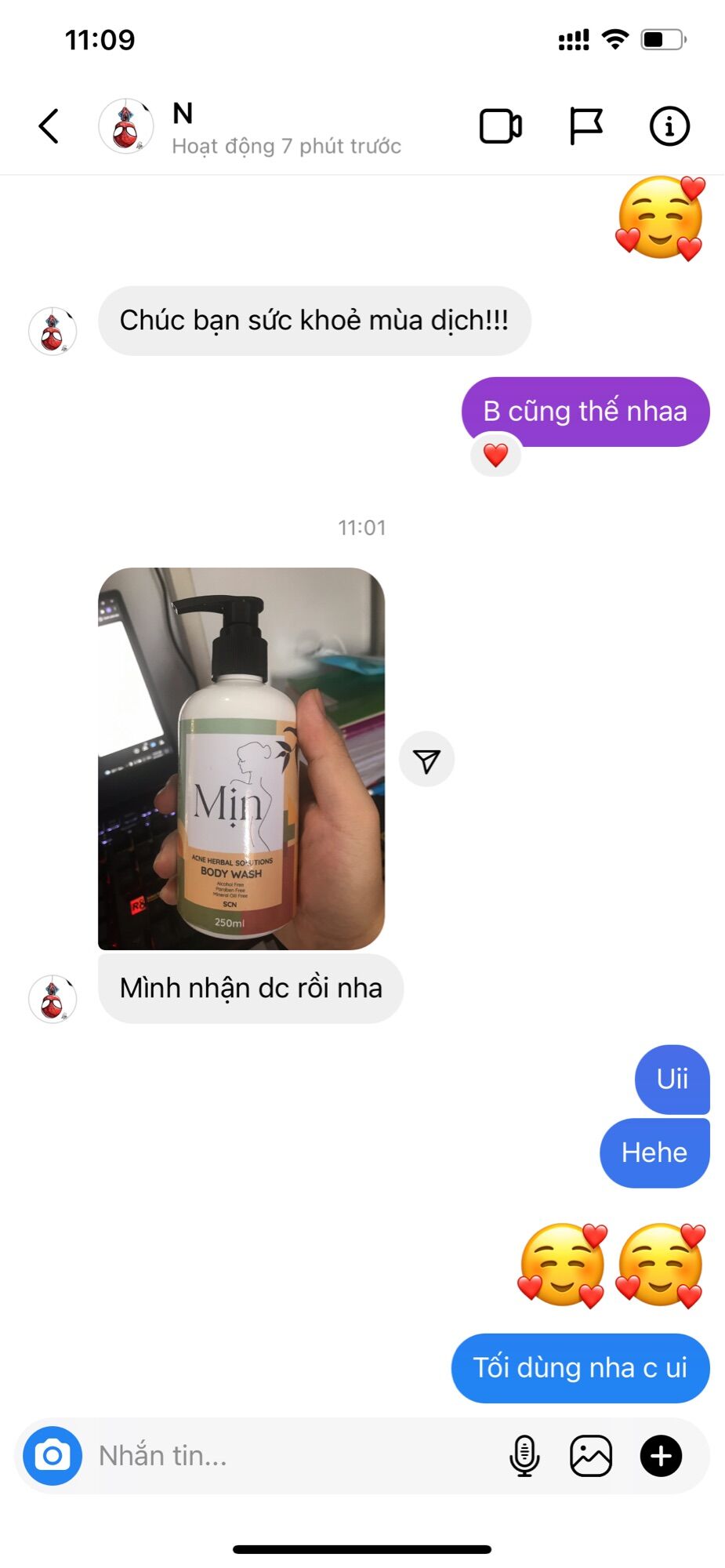Chai Sữa Tắm Mịn - Mụn, Viêm Nang Lông