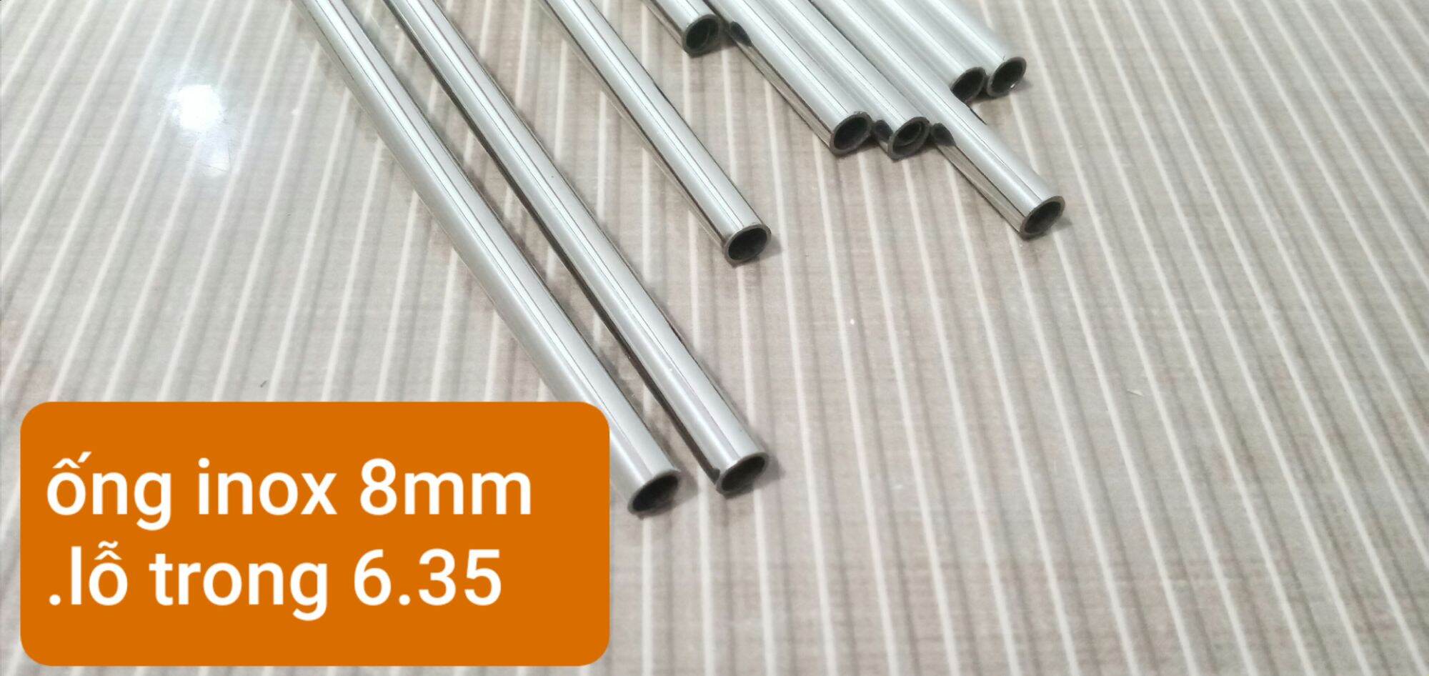 Ống 8mm inox 304 .lỗ trong 6.35