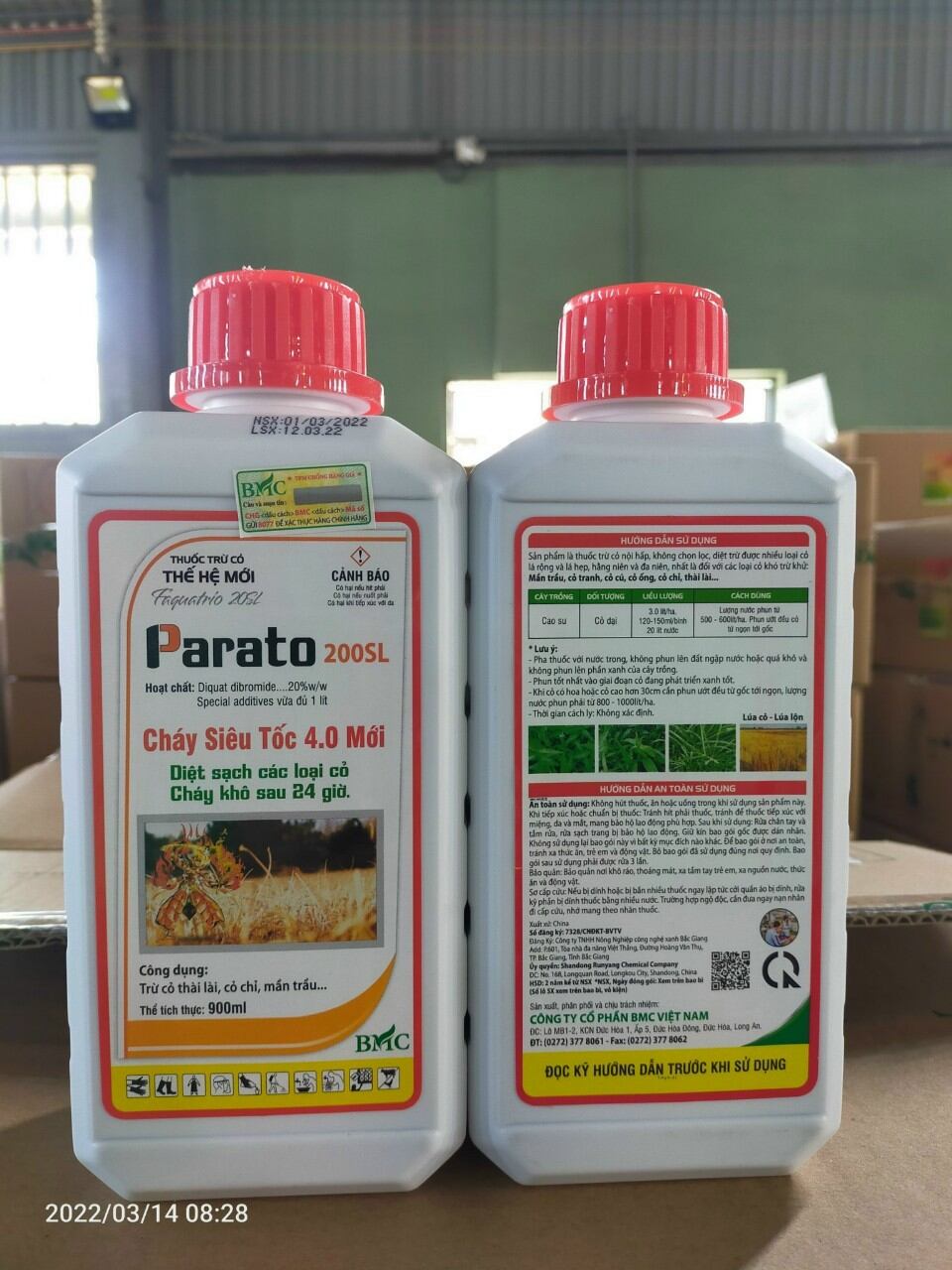 Thuốc trừ cỏ parato 200sl 900ml