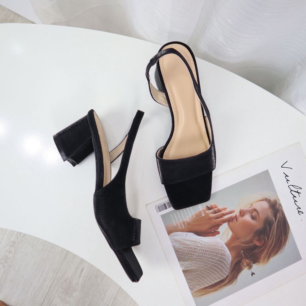 Sandal quai hậu gót cao 5P êm chân