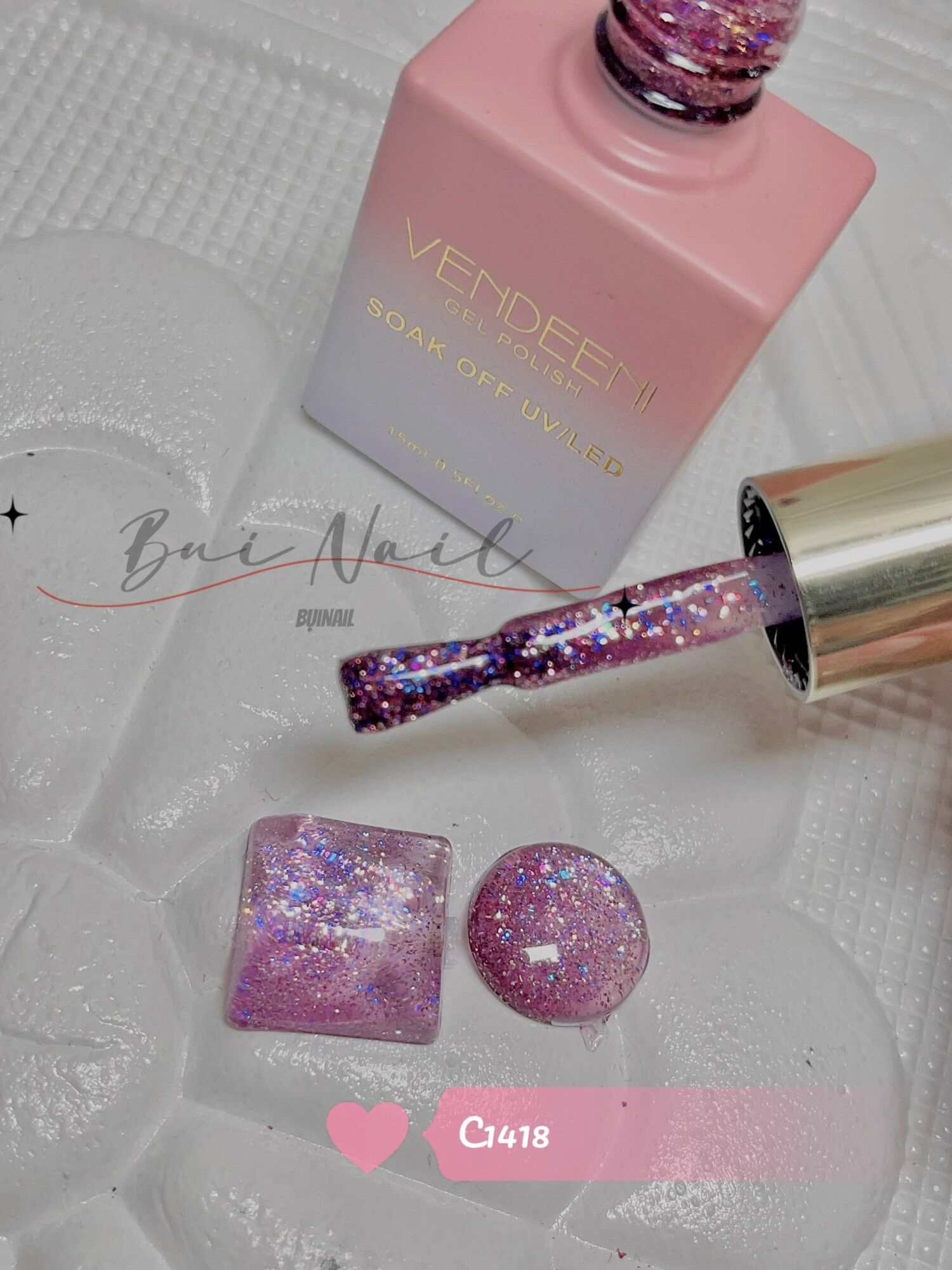 Lẻ sơn gel nhũ kim tuyến ánh vendeeni