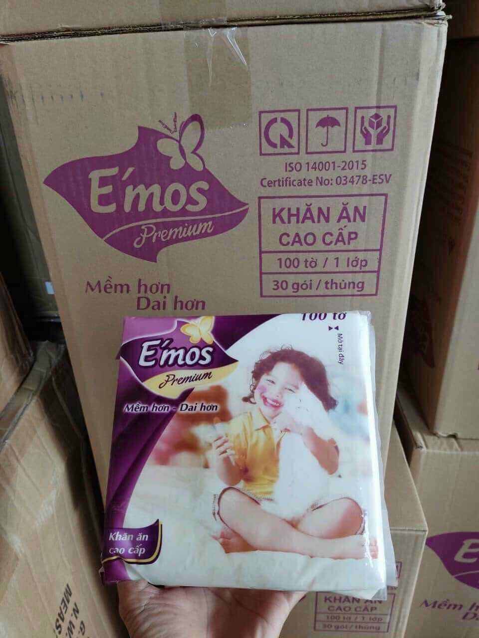 Khăn giấy vuông emos combo 5 gói