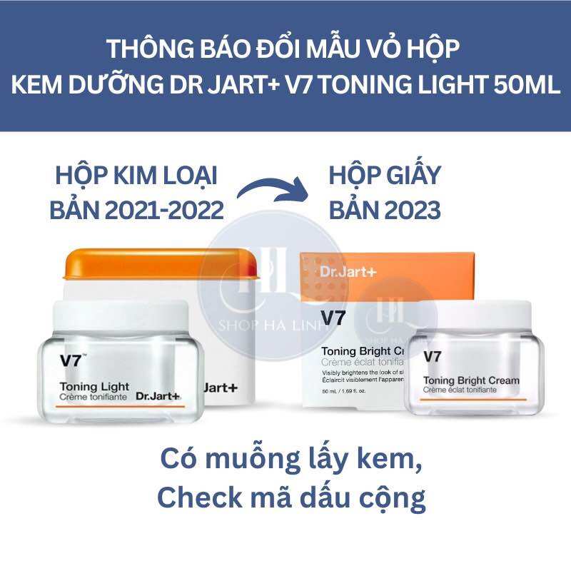 Kem dưỡng da V7 Toning Light dưỡng trắng và tái tạo da 50ml