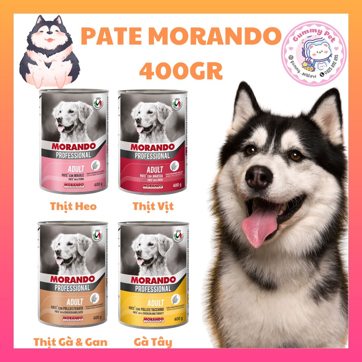 Pate morando cho chó - gummy pet store