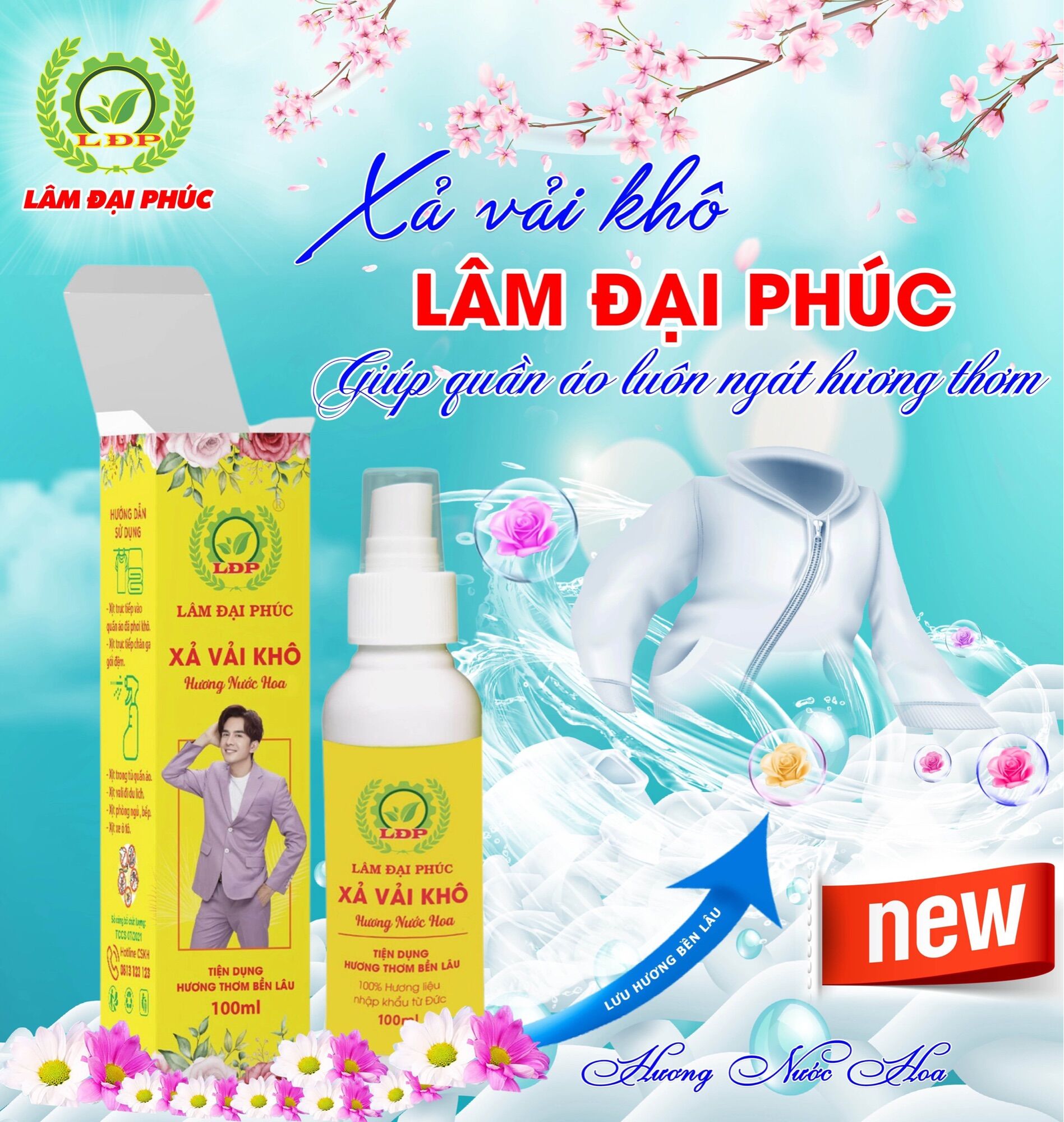 5 CHAI NƯỚC XẢ VẢI KHÔ ( màu vàng )- LÂM ĐẠI PHÚC