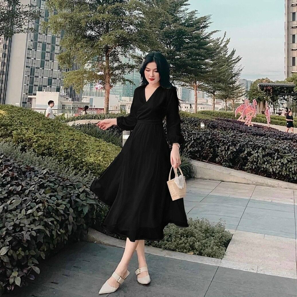 Đầm von dáng dài đi biển váy dự tiệc cưới sang chảnh