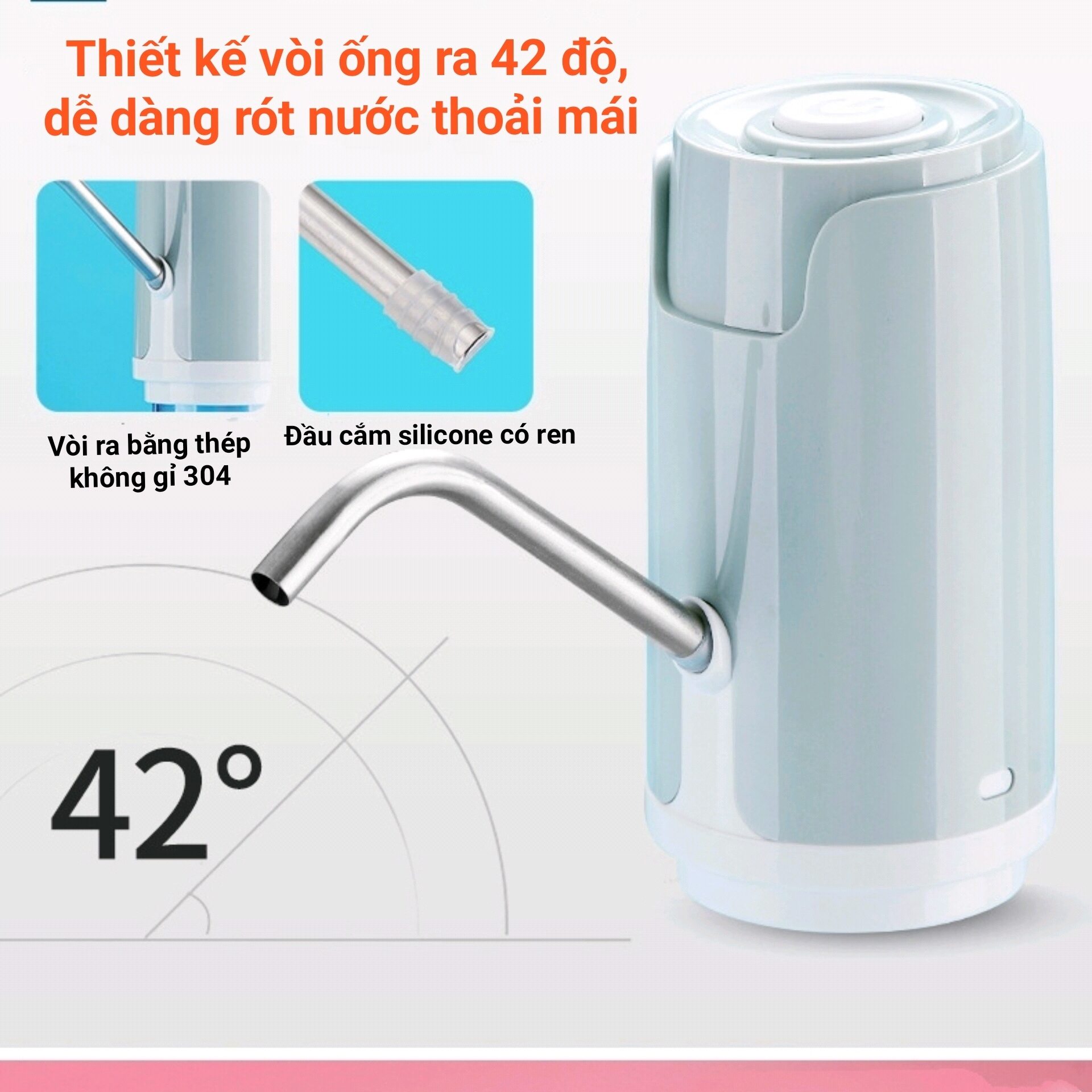 Vòi Bơm Hút Nước Tự Động Cho Bình Nước Uống