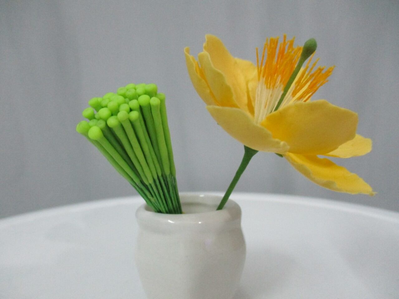 Nhị đực hoa Mai, hoa Đào bằng đất sét siêu đẹp
