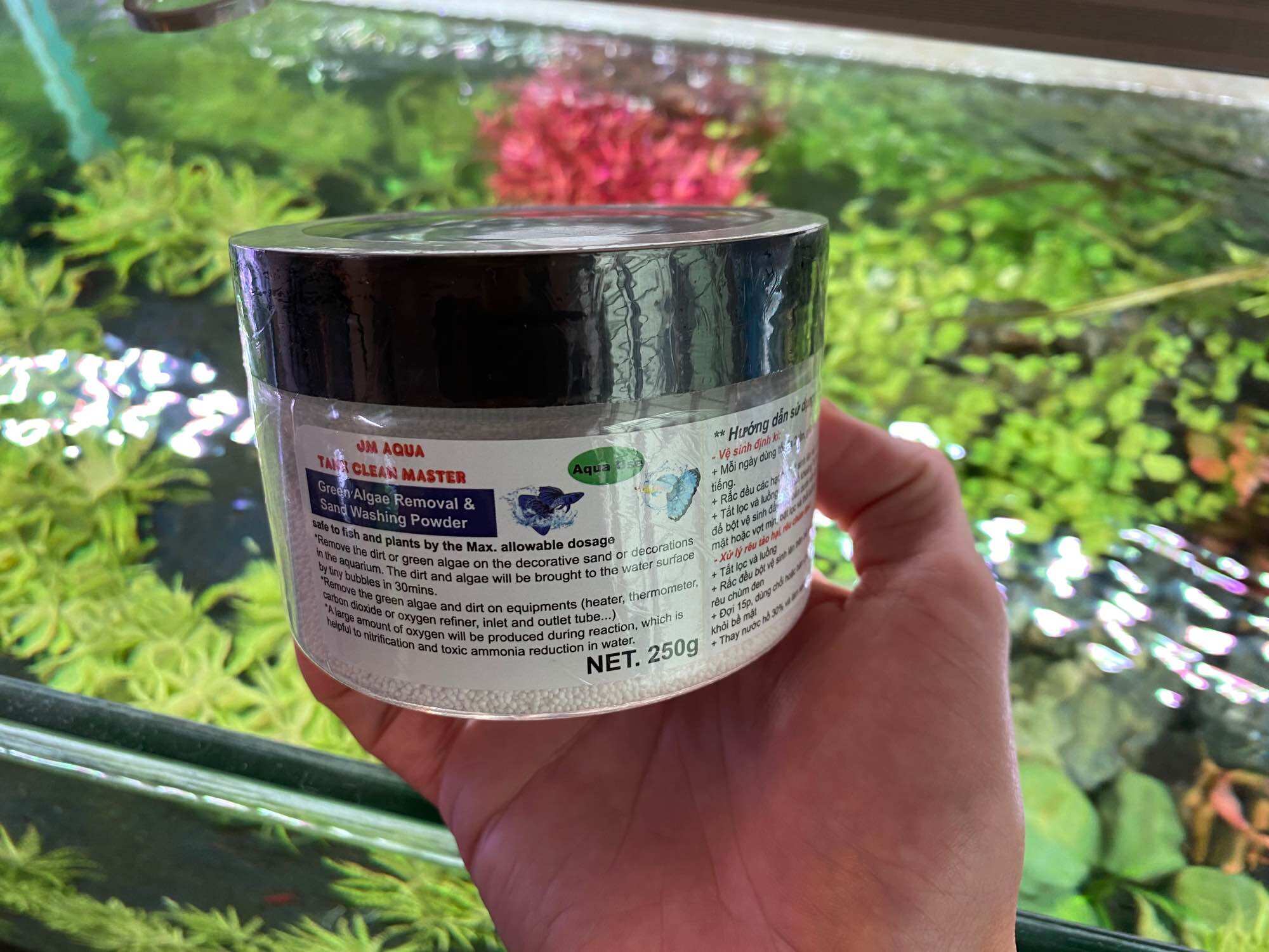 Bột vệ sinh bể cá xử lý và vệ sinh bể cá - Vi sinh phân hủy giúp phân hủy các thức ăn thừa và phân cá