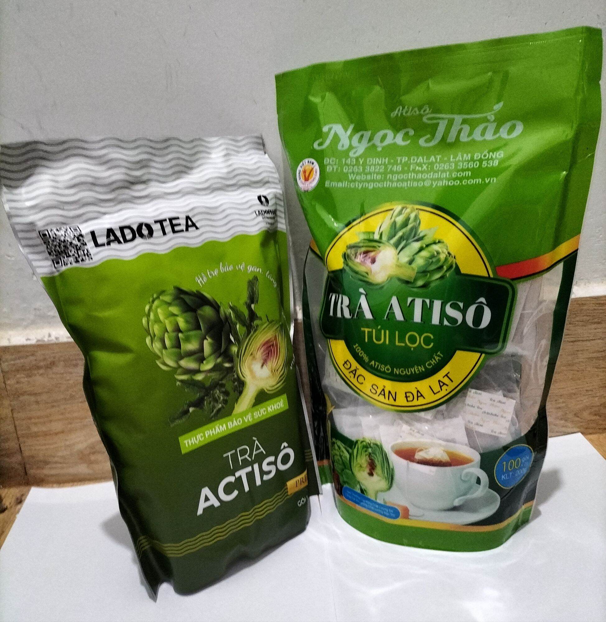 (Freeship 15k- 50 k)Trà atisô ladophar, trà atisô ngọc thảo (combo 2 , gói)