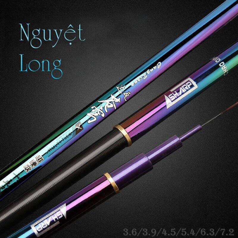 Cần nguyệt long sharp 5h ánh kim cao cấp tặng ngọn phụ