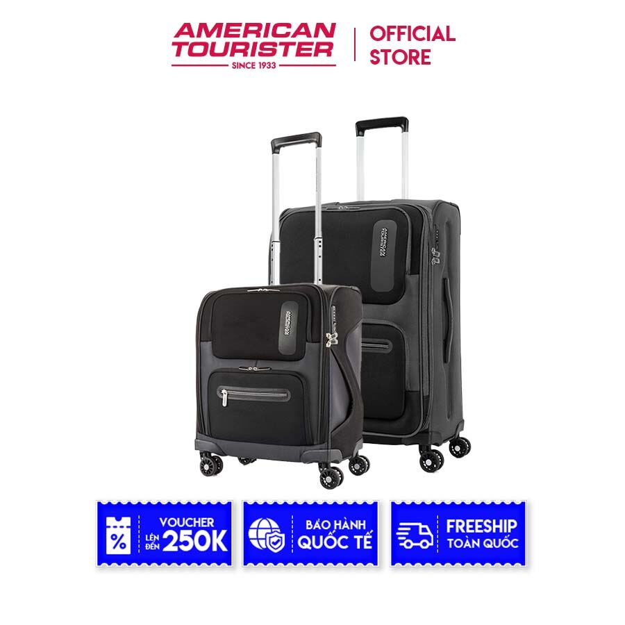 Combo Vali kéo American Tourister Maxwell Spinner TSA