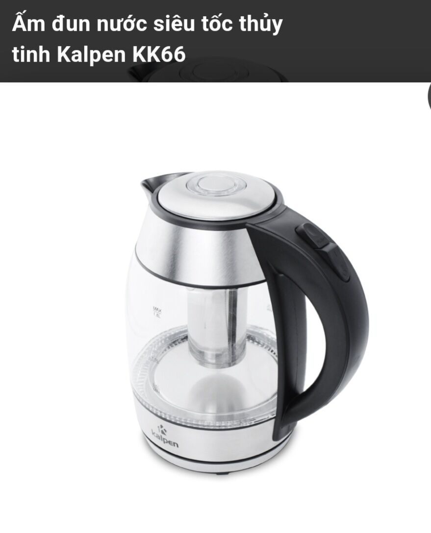 ẤM ĐUN SIÊU TỐC THỦY TINH KALPEN 1.8L KK66