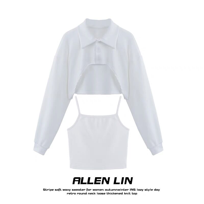 Set 2 món croptop petter + yếm 2 dây